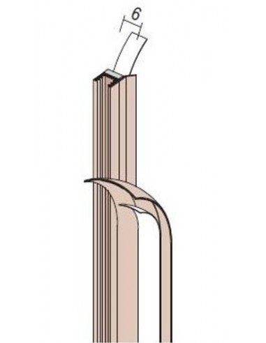 Profil okenní začišťovací 6,0mm PVC s lamelou PROTEKTOR č. 37111 - 3,00 m PROTEKTOR 4009230060446