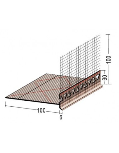 Insertion profile with drip nose for thermal insulation 37501 | 4009230074948