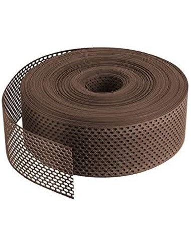 Ventilation 80 mm grid, brown, PVC, roll - 60 m