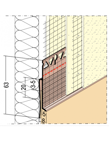 End profile for lining n. 3749 - 2.50 m