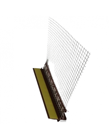 Frameseal bead with protecting lip, mesh 37909 - brown PROTEKTOR Profiles for insulation PROTEKTOR