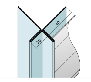 Vonkajší rohový profil šírka 28 mm